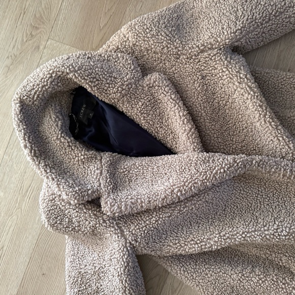 J. Crew Soft Beige Sherpa Jacket - Picture 2 of 4